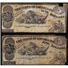 Image 1 : Lot of (2) 1863 $5 The State of Louisiana Baton Rouge, LA Obsolete Banknotes