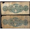 Image 2 : Lot of (2) 1863 $5 The State of Louisiana Baton Rouge, LA Obsolete Banknotes