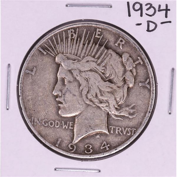 1934-D $1 Peace Silver Dollar Coin