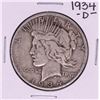 Image 1 : 1934-D $1 Peace Silver Dollar Coin