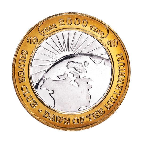 .999 Silver Silver Club Casino Sparks, NV $10 Limited Edition Casino Gaming Token