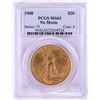 Image 1 : 1908 No Motto $20 St. Gaudens Double Eagle Gold Coin PCGS MS63