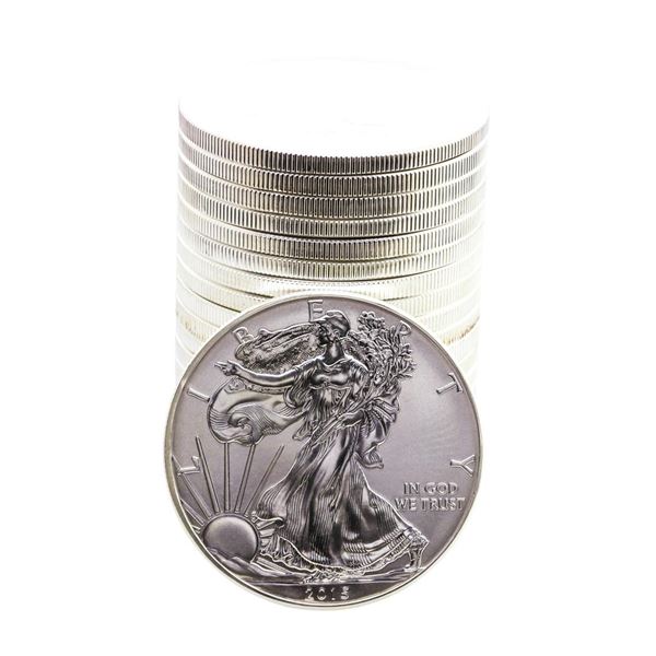 Roll of (20) Brilliant Uncirculated 2015 $1 American Silver Eagle Coins