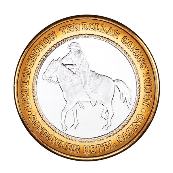 .999 Silver Sundowner Hotel Casino Reno, NV $10 Casino Limited Edition Gaming Token