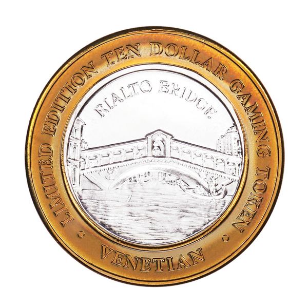 .999 Silver The Venetian Las Vegas Nevada $10 Casino Limited Edition Gaming Token