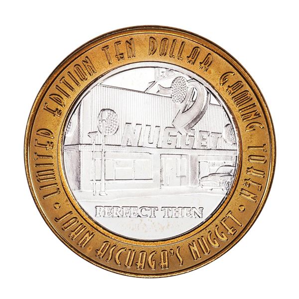 .999 Silver John Ascuagas Nugget Sparks, NV $10 Casino Gaming Token Limited Edition