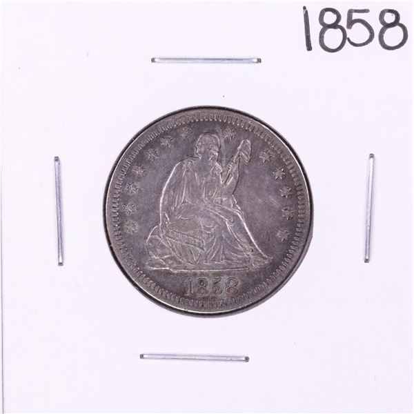 1858 Seated Liberty Quarter Coin