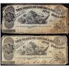 Image 1 : Lot of (2) 1863 $5 The State of Louisiana Baton Rouge, LA Obsolete Banknotes