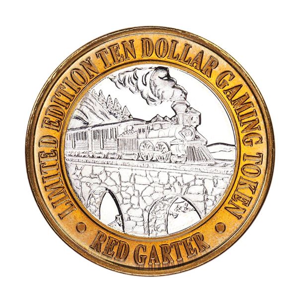 .999 Silver Red Garter Hotel Wendover, NV $10 Limited Edition Gaming Token