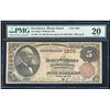 Image 1 : 1882BB $5 Roger Williams NB Providence, RI CH# 1506 National Note PMG Very Fine 20