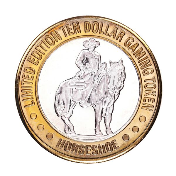 .999 Fine Silver Horseshoe Las Vegas, Nevada $10 Limited Edition Gaming Token