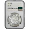 Image 2 : 1881-S $1 Morgan Silver Dollar Coin NGC MS63 CAC Amazing Toning