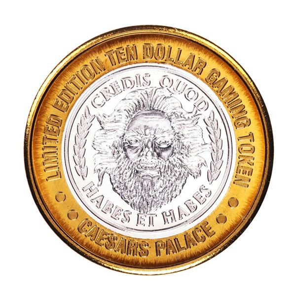 .999 Silver Caesars Palace Las Vegas, Nevada $40 Casino Limited Edition Gaming Token