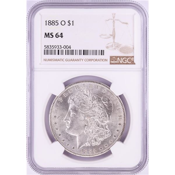 1885-O $1 Morgan Silver Dollar Coin NGC MS64