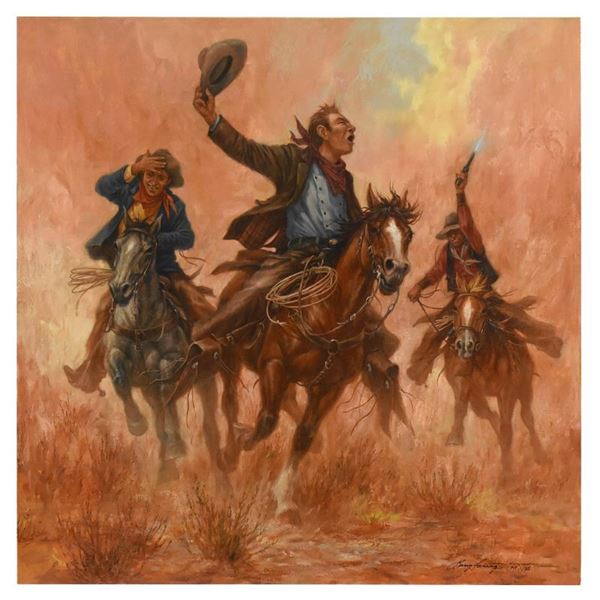 Fanning (1938-2014) "Off To See The Elephant" Limited Edition Giclee on Canvas