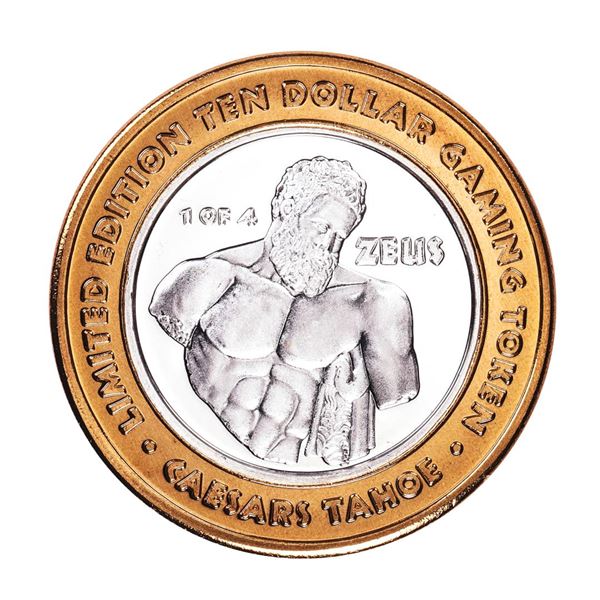 .999 Fine Silver Caesars Tahoe Lake Tahoe, Nevada $10 Limited Edition Gaming Token