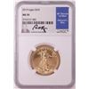 Image 1 : 2019 $25 American Gold Eagle Coin NGC MS70 Edmund Moy Signature