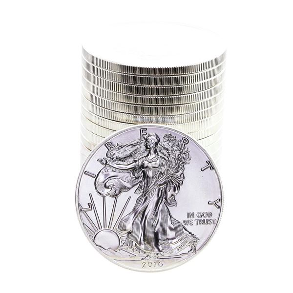 Roll of (20) Brilliant Uncirculated 2016 $1 American Silver Eagle Coins
