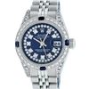 Image 1 : Rolex Ladies Stainless Steel Diamond & Sapphire Quickset Datejust Wristwatch