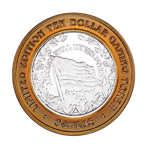 .999 Silver Osheas Casino Las Vegas, Nevada $10 Casino Limited Edition Gaming Token