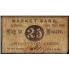 Image 1 : 1862 Twenty-Five Cents Market Bank Bangor, ME Obsolete Banknote