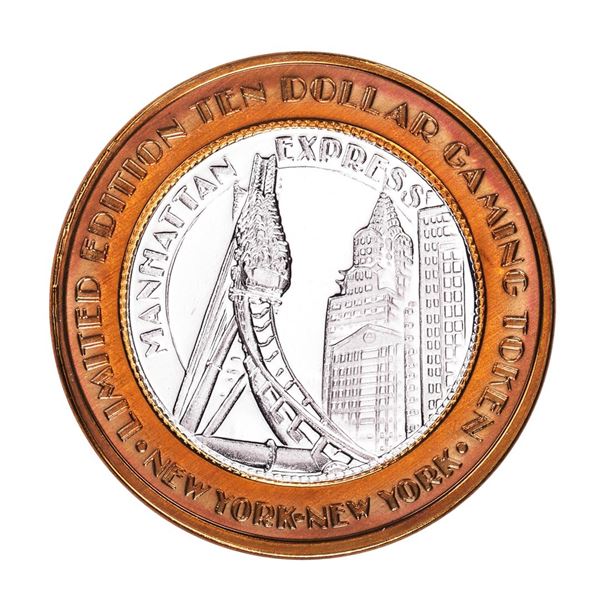 .999 Fine Silver New York New York Las Vegas, Nevada $10 Limited Edition Gaming Token