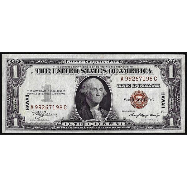 1935A $1 Hawaii WWII Emergency Issue Silver Certificate Note