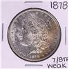 Image 1 : 1878 7/8 TF Weak $1 Morgan Silver Dollar Coin