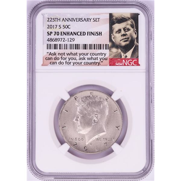 2017-S Proof Kennedy Half Dollar Coin NGC SP70 Enhanced Finish