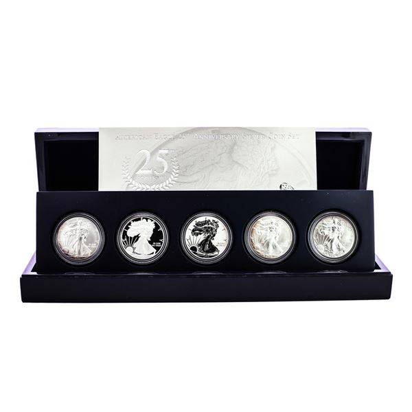 2011 American Silver Eagle 25th Anniversary Coin Set w/ Box & COA