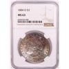 Image 1 : 1884-O $1 Morgan Silver Dollar Coin NGC MS63 Great Toning