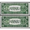 Image 2 : Lot of (2) Consecutive 1935A $1 Hawaii WWII Emergency Issue Silver Certificate Notes