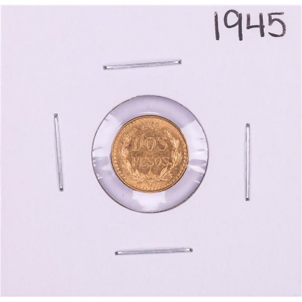1945 Mexico Dos Pesos Gold Coin