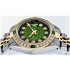 Image 8 : Rolex Ladies Two Tone Green Vignette Diamond Oyster Perpetual Datejust Watch