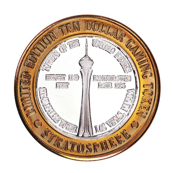 .999 Silver Stratosphere Las Vegas, NV $10 Casino Limited Edition Gaming Token