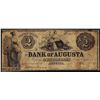 Image 1 : 1800's $2 The Bank of Augusta Georgia Obsolete Banknote