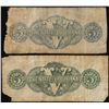 Image 2 : Lot of (2) 1863 $5 The State of Louisiana Baton Rouge, LA Obsolete Banknotes