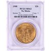 Image 1 : 1908 No Motto $20 St. Gaudens Double Eagle Gold Coin PCGS MS63