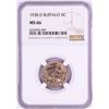 Image 1 : 1938-D Buffalo Nickel Coin NGC MS66