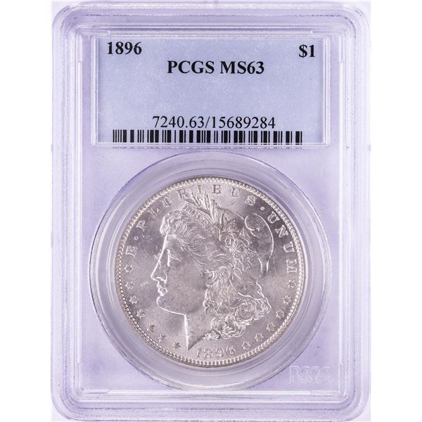1896 $1 Morgan Silver Dollar Coin PCGS MS63