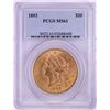 Image 1 : 1893 $20 Liberty Head Double Eagle Gold Coin PCGS MS61
