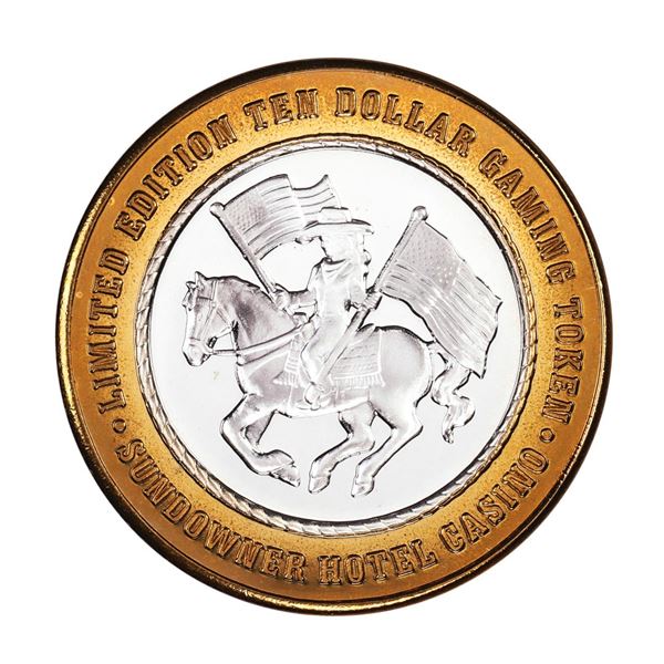 .999 Silver Sundowner Hotel Casino Reno, NV $10 Casino Limited Edition Gaming Token
