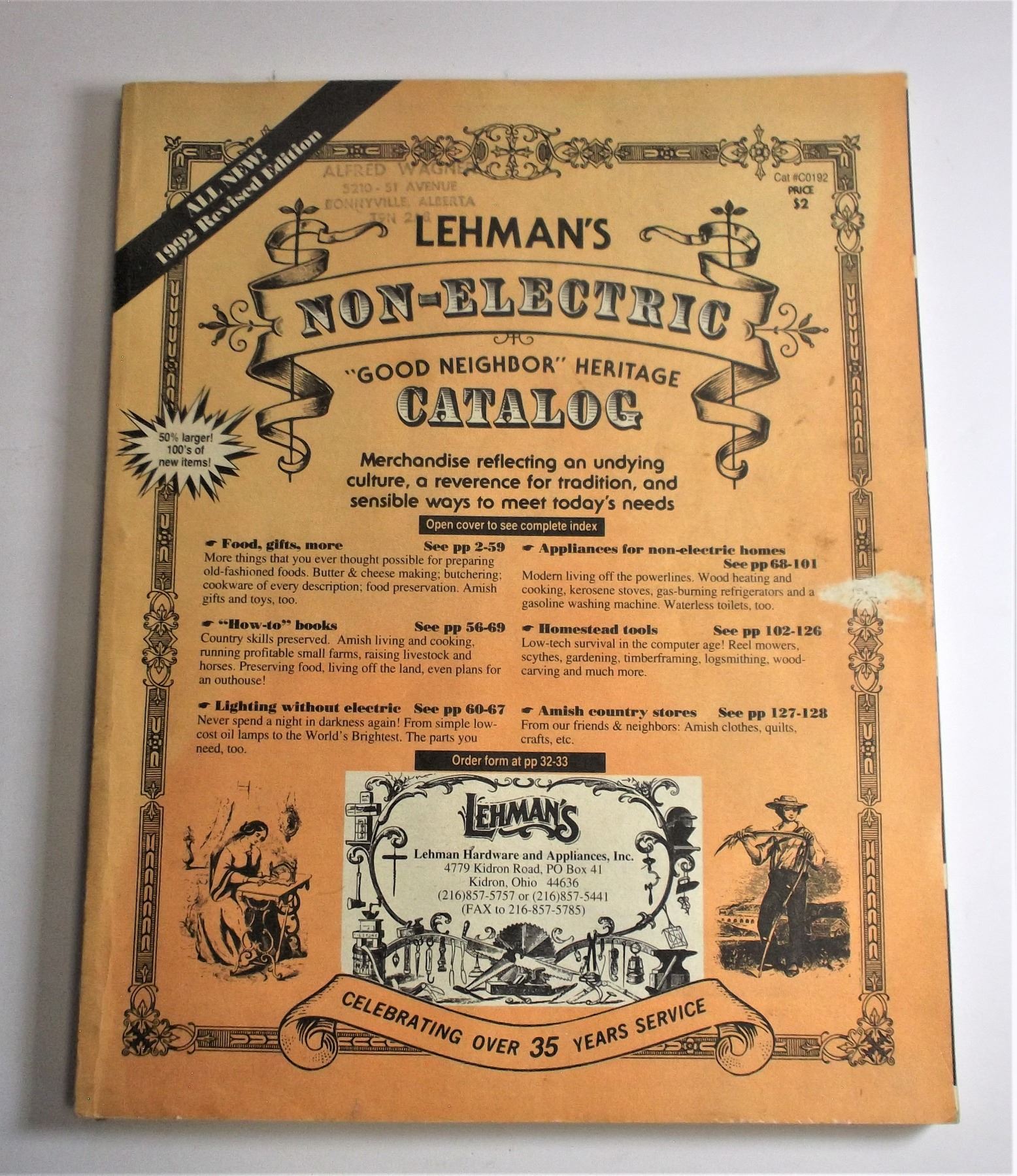 Lehman's NonElectric Catalog 1992 Edition