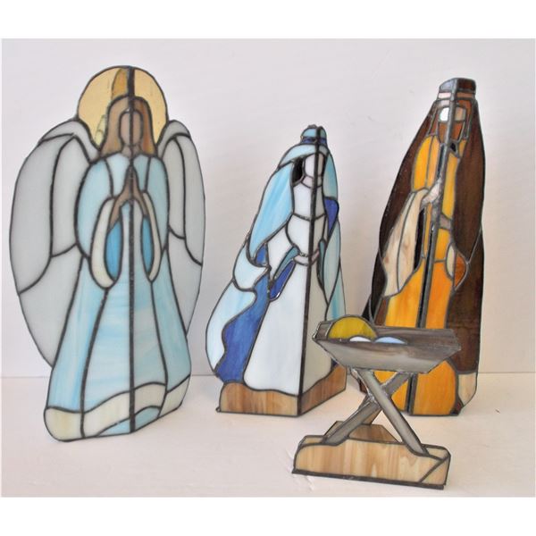 Stained Glass Nativity Scene