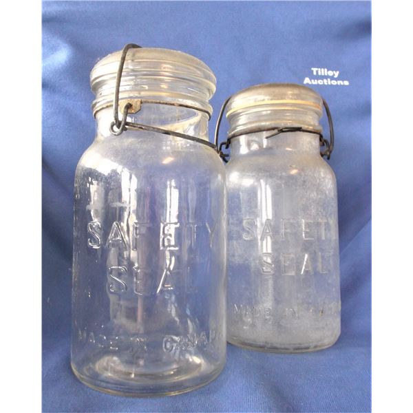 Two Safety Seal Jars Made in Canada