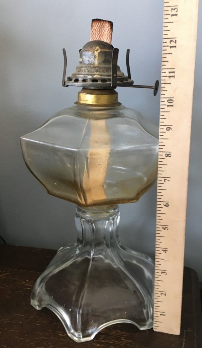 Antique Queen Mary Oil Lamp Without Glass Chimney