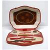 DECO RED BAKELITE MANICURE SET in BOX #1849601