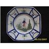 Hand painted "Quimper" ware Octagonal lady #1849649