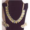 Blue & pale yellow Rhinestone necklace and #1849715