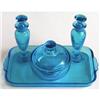 Blue Paden City Glass Perfume Bottle Set #1849768